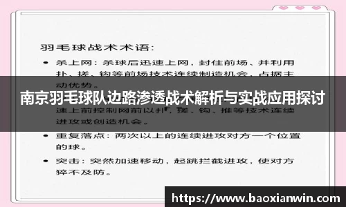南京羽毛球队边路渗透战术解析与实战应用探讨